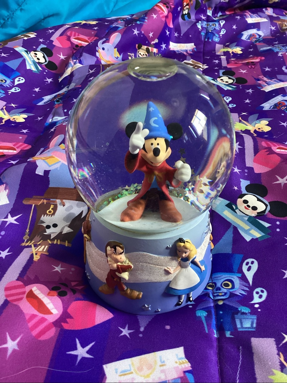 Disney Sorcerer Mickey Snow Globe with Blue and Purple Accents - Picture 2 of 7